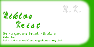 miklos krist business card